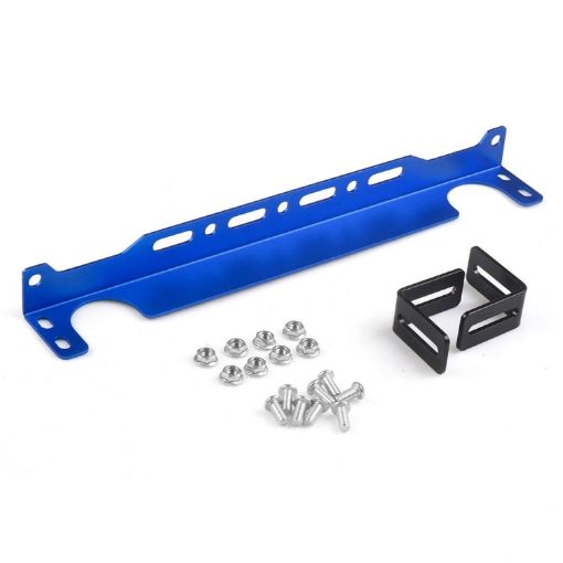 British 330mm Car Engine Oil Cooler Mounting Bracket Kit - Blue - 1