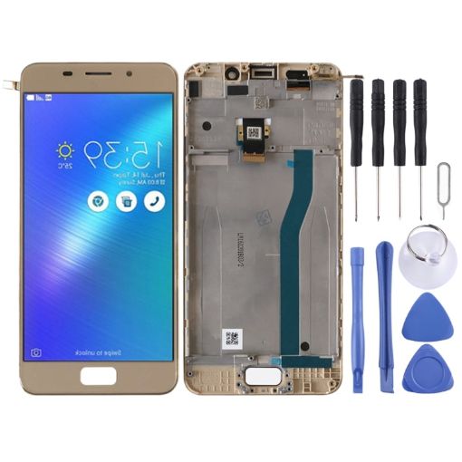 OEM LCD Screen for Asus Zenfone 3S Max ZC521TL X00GD Gold Frame - 1