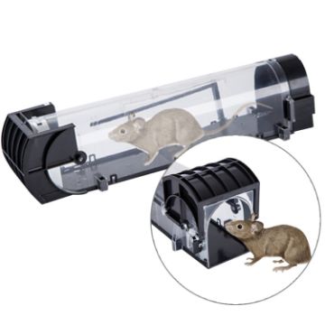 Humane Animal Live Cage for Rat, Mouse & Small Rodents - Transparent Trap Cage - 1