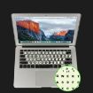 Luminous Keyboard Stickers English Arabic - Set of 3 - For Notebook/Desktop - 5