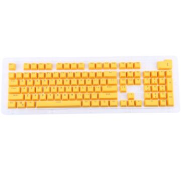 Picture of 104 Keys Double Shot PBT Backlit Keycaps for Mechanical Keyboard (Yellow)