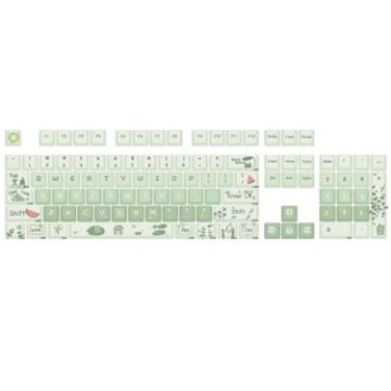 Picture of 148 Keys MDA Height 5-sided Heat Rise PBT Mechanical Keyboard Keycaps (Green)