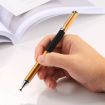 Universal 2 in 1 Thin Tip Stylus Pen for iPhone, iPad, Samsung - Gold - 7