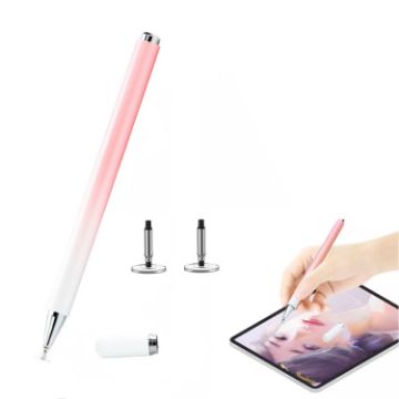 AT-28 Macarone Color Stylus Pen with 2 Pen Head (Pink) - 1
