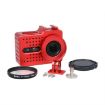 CNC Aluminum Housing Case for Xiaomi Xiaoyi Yi II 4K Camera (Red) - 4