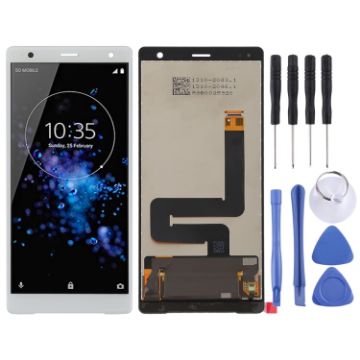 LCD Screen for Sony Xperia XZ2 with Digitizer Assembly (White) - 1