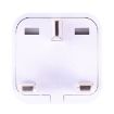 Portable Universal Socket to UK Plug Power Adapter Travel Charger - White - 6