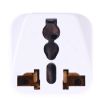 Portable Universal Socket to UK Plug Power Adapter Travel Charger - White - 7