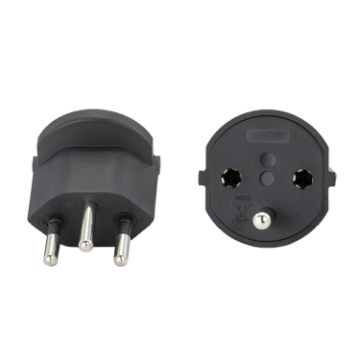 EU to Switzerland Convertible Plug With Ground Wire Travel Adaptor - 1
