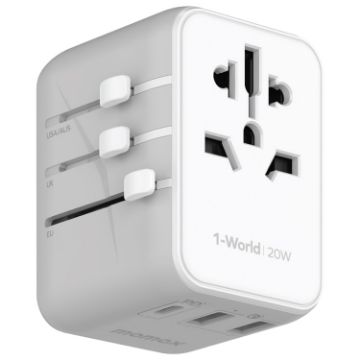 MOMAX UA11 1-World 20W PD Fast Charger Power Adapter - White - 1