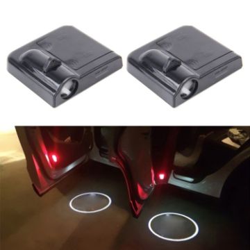 Picture of 2 PCS LED Ghost Shadow Light, Car Door LED Laser Welcome Decorative Light, Display Logo for BMW Car Brand (Black)