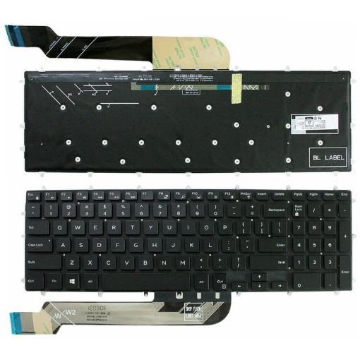 Dell Inspiron 15-7566/17-7000 Series Laptop Keyboard - Black - 1