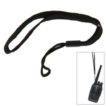 Black Walkie Talkie Lanyard, 10cm Length - 1