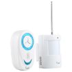 OULIA 220V Wireless Sensor Door Chime Guard Watch - US Plug - 2