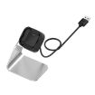 Aluminum Charger Holder for Fitbit Versa - Fast Charging (Silver) - 2
