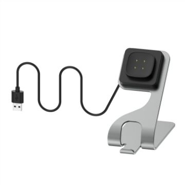 Fitbit Versa4/Sense2 Magnetic Charger Holder - 1.5m Cable (Grey) - 1