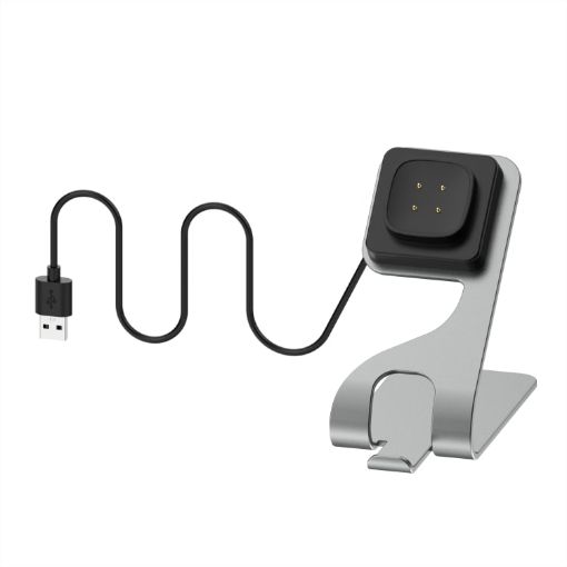 Fitbit Versa4/Sense2 Magnetic Charger Holder - 1.5m Cable (Grey) - 1
