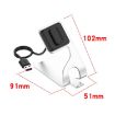 Fitbit Charge 5 Portable Magnetic Charger Holder - Silver - 3