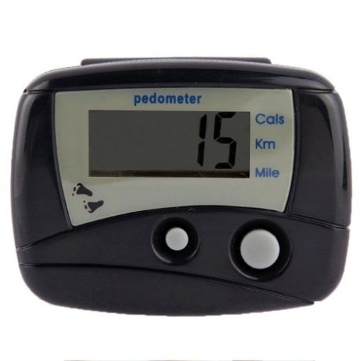 Digital Pedometer Step Counter - Black - 1