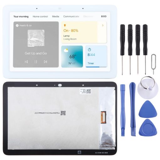 Google Nest Hub Original LCD Screen with Digitizer Full Assembly (White) - 1