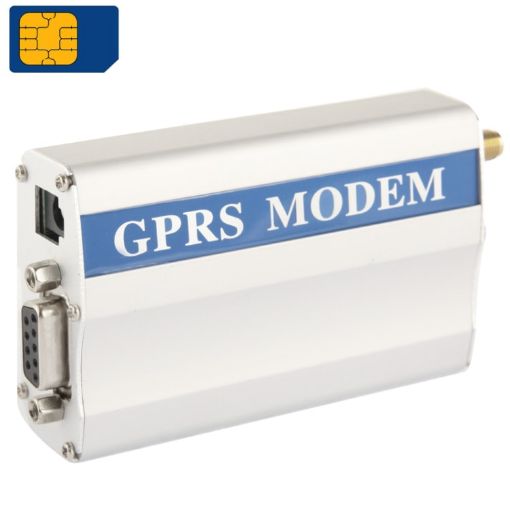 RS232 GPRS Modem/GSM Modem, SIM Card Support - GSM 900/1800MHz - 1