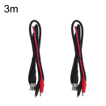 2pcs BNC To 2 x Crocodile Clips Coaxial Cable, 3m Length - 1