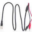 2pcs BNC To 2 x Crocodile Clips Coaxial Cable, 3m Length - 2