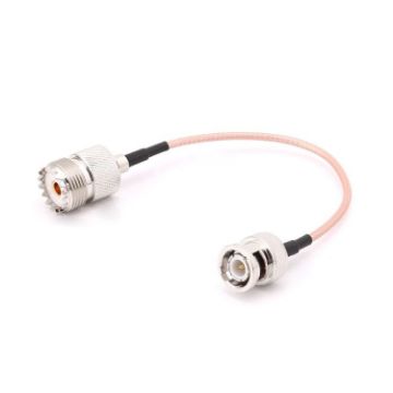 UHF SO239 Female to BNC Male RG316 Cable - 15cm Length - 1