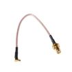 RG316 SMA Female to MMCX Right Angle Male Braid Cable 15cm - 1