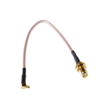 RG316 SMA Female to MMCX Right Angle Male Braid Cable 15cm - 1
