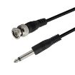BNC Male to 6.35mm Plug Cable - 1m Length - 1