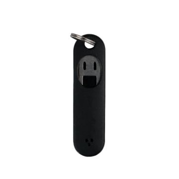 Sim Card Tray Eject Tool Keychain with Silicone Case - Black - 1
