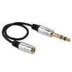 6.35mm Male to 3.5mm Female Audio Adapter Cable, 30cm Length - 1