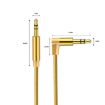 AV01 3.5mm Male to Male Elbow Audio Cable 1.5m Gold - 3