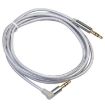 AV01 3.5mm Male to Male Elbow Audio Cable 1.5m Silver Grey - 2