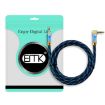 EMK 90-Degree Car 3.5mm Audio Cable Extension Cable, 1.5M Blue - 5