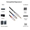 6.35mm Male to Dual RCA Female Audio Cable, 30cm Length - 5