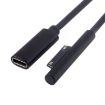 Type-C/USB-C Power Charging Cable for Microsoft Surface Pro 5/6, 30cm Black - 3