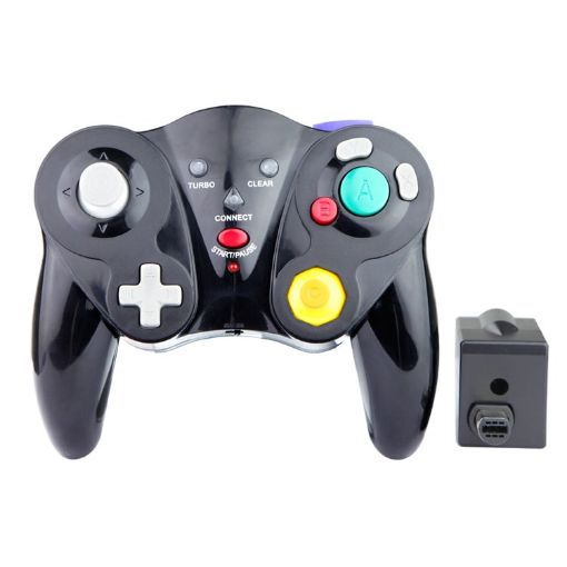 Black Wireless Gamepad for Nintendo NGC - HY-5201 2.4HGz - 1