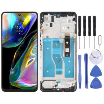 LCD Screen For Motorola Moto G82 Digitizer Full Assembly With Frame - 1
