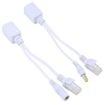 2 in 1 RJ45 POE Injector and Splitter Cable Set - White - 1