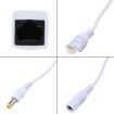 2 in 1 RJ45 POE Injector and Splitter Cable Set - White - 3