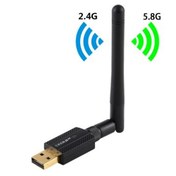 Picture of EDUP EP-AC1661 2 in 1 Bluetooth 4.2 + Dual Band 11AC 600Mbps High Speed Wireless USB Adapter WiFi Receiver