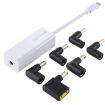 65W USB-C/Type-C Laptop Power Adapter - 6 in 1 Converter (White) - 1