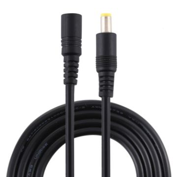 8A DC Power Extension Cable, 1.5m, Female to Male, Black - 1
