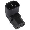 C13 to C14 Elbow AC Power Plug Adapter - Up Position - 1