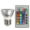 E27 3W RGB Flash LED Light Bulb with Remote Controller - 3