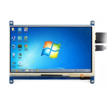 Picture of WAVESHARE 7 Inch HDMI LCD (C) 1024600 Touch Screen for Raspberry Pi Supports Various Systems