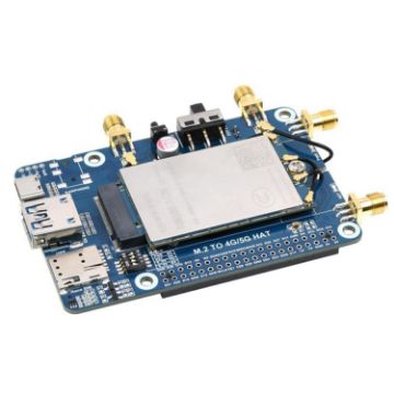 Picture of Waveshare RM500U-CN 5G HAT Quad Antennas LTE-A Multi Band Module Board for Raspberry Pi