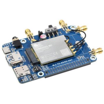 Picture of Waveshare SIM8202G-M2 5G HAT B Multi Band Snapdragon X55 Module Board for Raspberry Pi